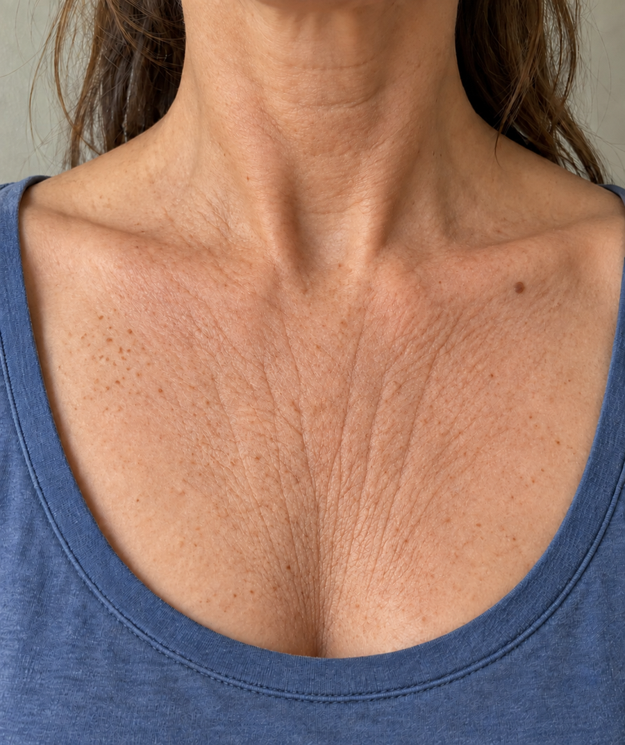 Chest lines, before